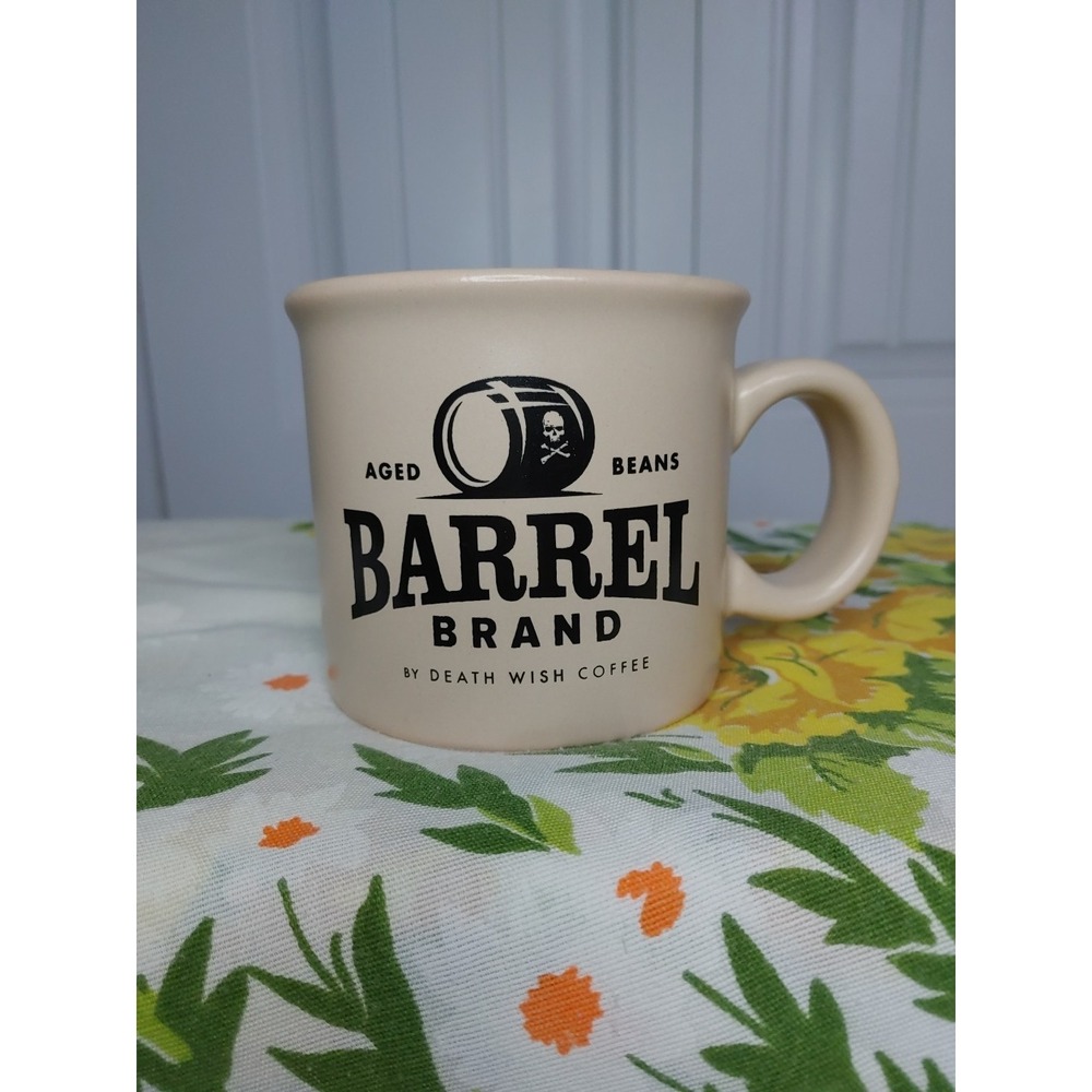 Death Wish Coffee Aged Beans Barrel Brand Ceramic Camper Coffee Mug